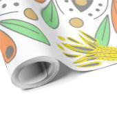 Modernes, Vintages, abstraktes, blumenfarbenes Ges Geschenkpapier (Rolleneckpunkt)