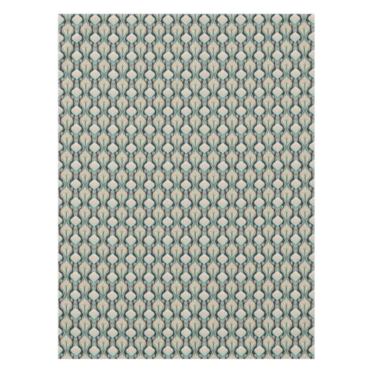 Modernes Vintages Abstraktes botanisches nahtloses Tischdecke (Vorderseite)