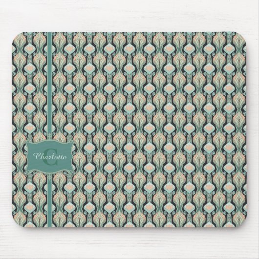 Modernes, Vintages Abstraktes Muster Mousepad (Vorne)