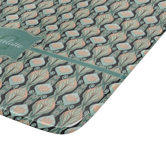 Modernes, Vintages Abstraktes Muster Schneidebrett (Ecke)