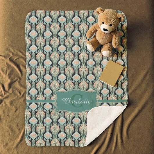 Modernes, Vintages Abstraktes Muster Sherpadecke