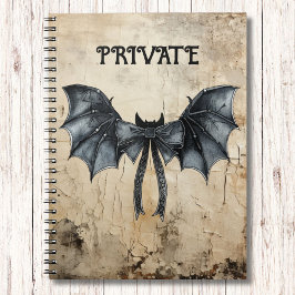 Modernes Vintages Bat Ribbon altes Papier - kunden Notizblock