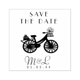 Modernes Vintages Bike Save the Date Design Briefm Gummistempel