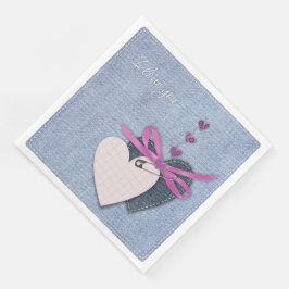 Modernes Vintages Blumenpapier-Abendessen Napkins Serviette