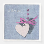 Modernes Vintages Blumenpapier-Abendessen Napkins Serviette (Vorderseite)