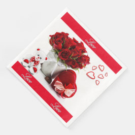 Modernes Vintages Blumenpapier-Abendessen Napkins Serviette