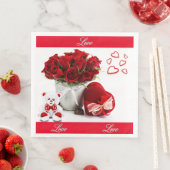 Modernes Vintages Blumenpapier-Abendessen Napkins Serviette (Beispiel)