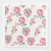 Modernes Vintages Blumenpapier-Abendessen Napkins Serviette (Vorderseite)