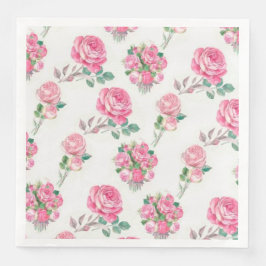 Modernes Vintages Blumenpapier-Abendessen Napkins Serviette