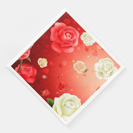 Modernes Vintages Blumenpapier-Abendessen Napkins Serviette (Ecke)