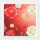 Modernes Vintages Blumenpapier-Abendessen Napkins Serviette (Vorderseite)