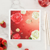 Modernes Vintages Blumenpapier-Abendessen Napkins Serviette (Beispiel)