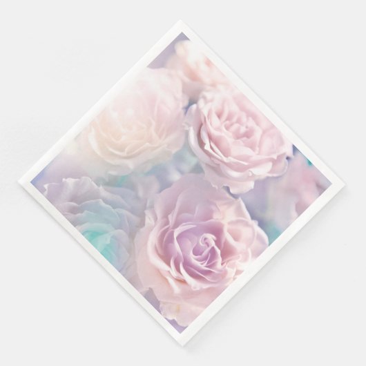 Modernes Vintages Blumenpapier-Abendessen Napkins Serviette (Ecke)