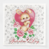 Modernes Vintages Blumenpapier-Abendessen Napkins Serviette (Vorderseite)