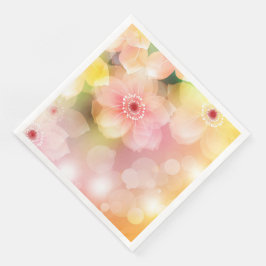 Modernes Vintages Blumenpapier-Abendessen Napkins Serviette