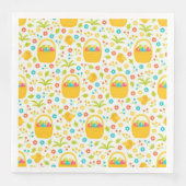 Modernes Vintages Blumenpapier-Abendessen Napkins Serviette (Vorderseite)