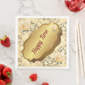 Modernes Vintages Blumenpapier-Abendessen Napkins Serviette (Beispiel)