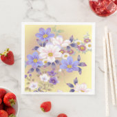 Modernes Vintages Blumenpapier-Abendessen Napkins Serviette (Beispiel)