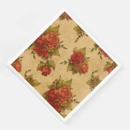 Modernes Vintages Blumenpapier-Abendessen Napkins Serviette