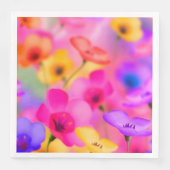 Modernes Vintages Blumenpapier-Abendessen Napkins Serviette (Vorderseite)