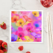 Modernes Vintages Blumenpapier-Abendessen Napkins Serviette (Beispiel)