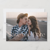 Modernes Vintages Blush Letting Foto Save The Date (Vorderseite)