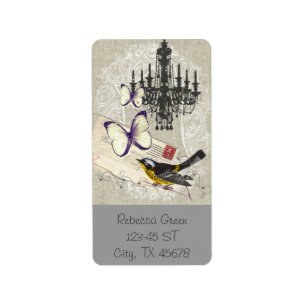 Modernes Vintages des Adressaufkleber