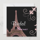 modernes Vintages eiffelturm paris Brautparty Einladung (Vorderseite)