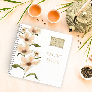 Modernes Vintages, florales Personalisiertes Rezep Notizblock