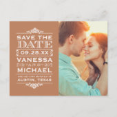 Modernes Vintages Foto Ankündigung Datum freihalte (Vorderseite)