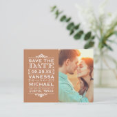 Modernes Vintages Foto Ankündigung Datum freihalte (Stehend Vorderseite)