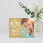 Modernes Vintages Foto Ankündigung Datum freihalte (Stehend Vorderseite)