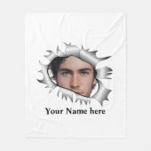 Modernes Vintages Foto nach Maß Fleecedecke (Vorderseite)