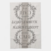 modernes Vintages französisches Café Geschirrtuch (Vertikal)