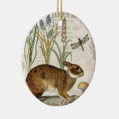 modernes Vintages französisches Kaninchen im Keramikornament (Rechts)