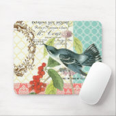 Modernes Vintages französisches Vogel mousepad (Mit Mouse)