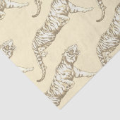 Modernes Vintages Gold Beige Tigermuster Seidenpapier (Detail)