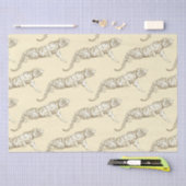 Modernes Vintages Gold Beige Tigermuster Seidenpapier (Handwerk)