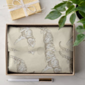 Modernes Vintages Gold Beige Tigermuster Seidenpapier (Geschenk)
