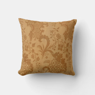 Modernes Vintages Gold Damask Muster Kissen