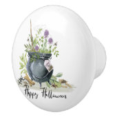 Modernes Vintages Halloween Cauldron Rezept 1 Keramikknauf (Rechts)