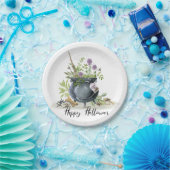 Modernes Vintages Halloween Cauldron Rezept 1 Pappteller (Party)