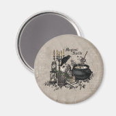 Modernes Vintages Halloween WITCHES BREW Magnet (Vorderseite/Rückseite)