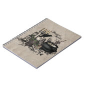 Modernes Vintages Halloween WITCHES BREW Notizblock (Linke Seite)