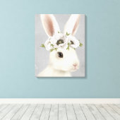 modernes Vintages Hasen Leinwanddruck (Insitu (Holzboden))
