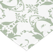 Modernes Vintages hellgrünes Damastmuster Kurzer Tischläufer (Ecke)