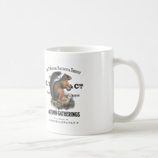 modernes Vintages Herbsthörnchen Kaffeetasse (Rechts)