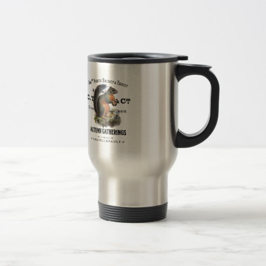 modernes Vintages Herbsthörnchen Reisebecher (Rechts)