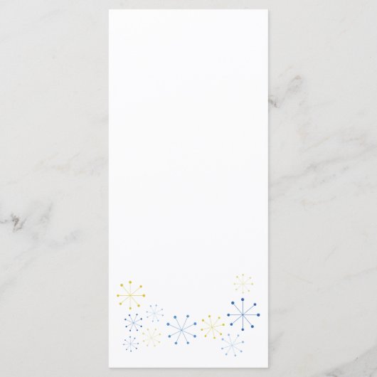 Modernes Vintages Hochzeitsmenü im Mittelalter Menükarte (Rückseite)