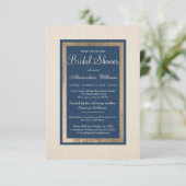 Modernes Vintages ivorisches Brautparty Einladung (Stehend Vorderseite)